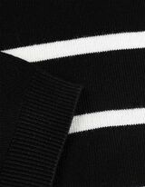 Strickshirt - Stehkragen - schwarz