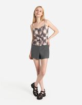 Šortky - Široké nohavice - tmave seda