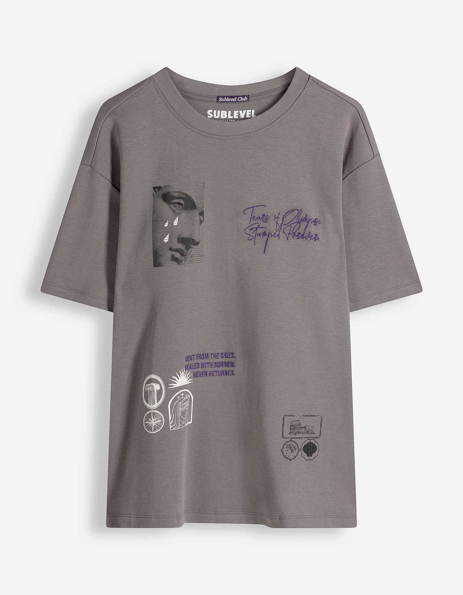 T-Shirt - R&uuml;ckenprint - dunkelgrau