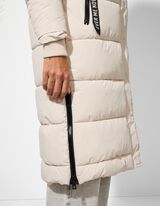 Prešívaný kabát - Regulovateľný spodný okraj - svetloseda