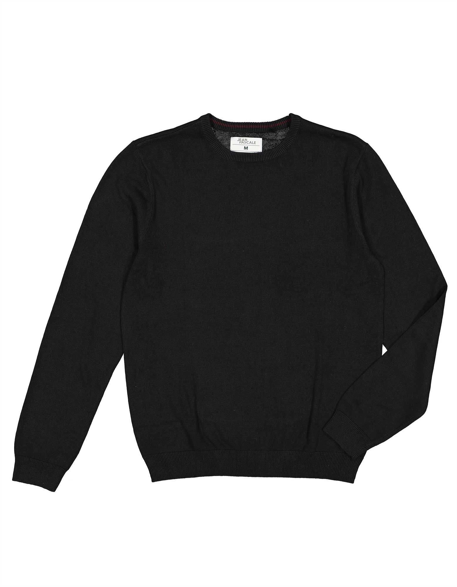 Pullover - Elastische Abschl&uuml;sse - Schwarz