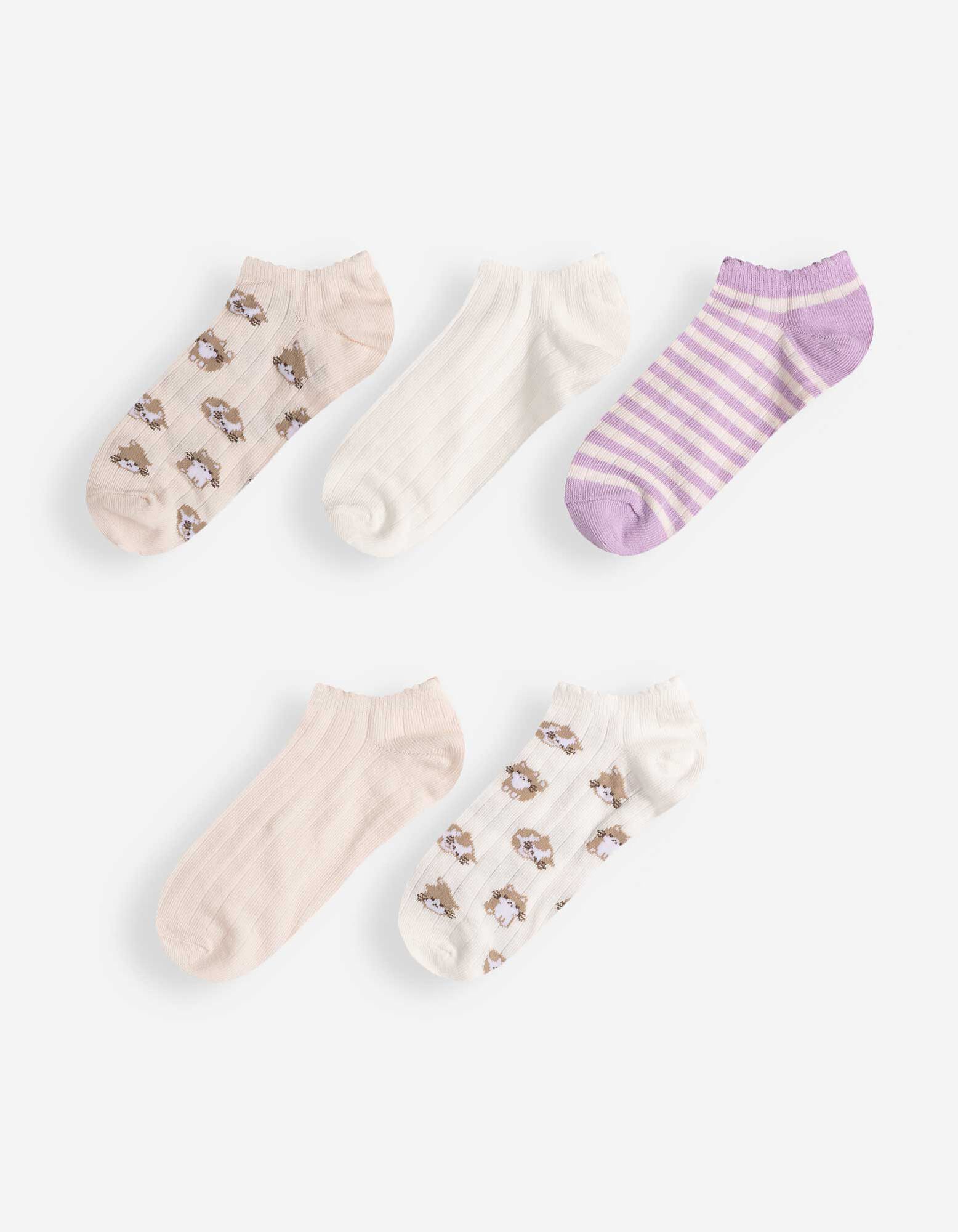Sneakersocken - 5er-Pack