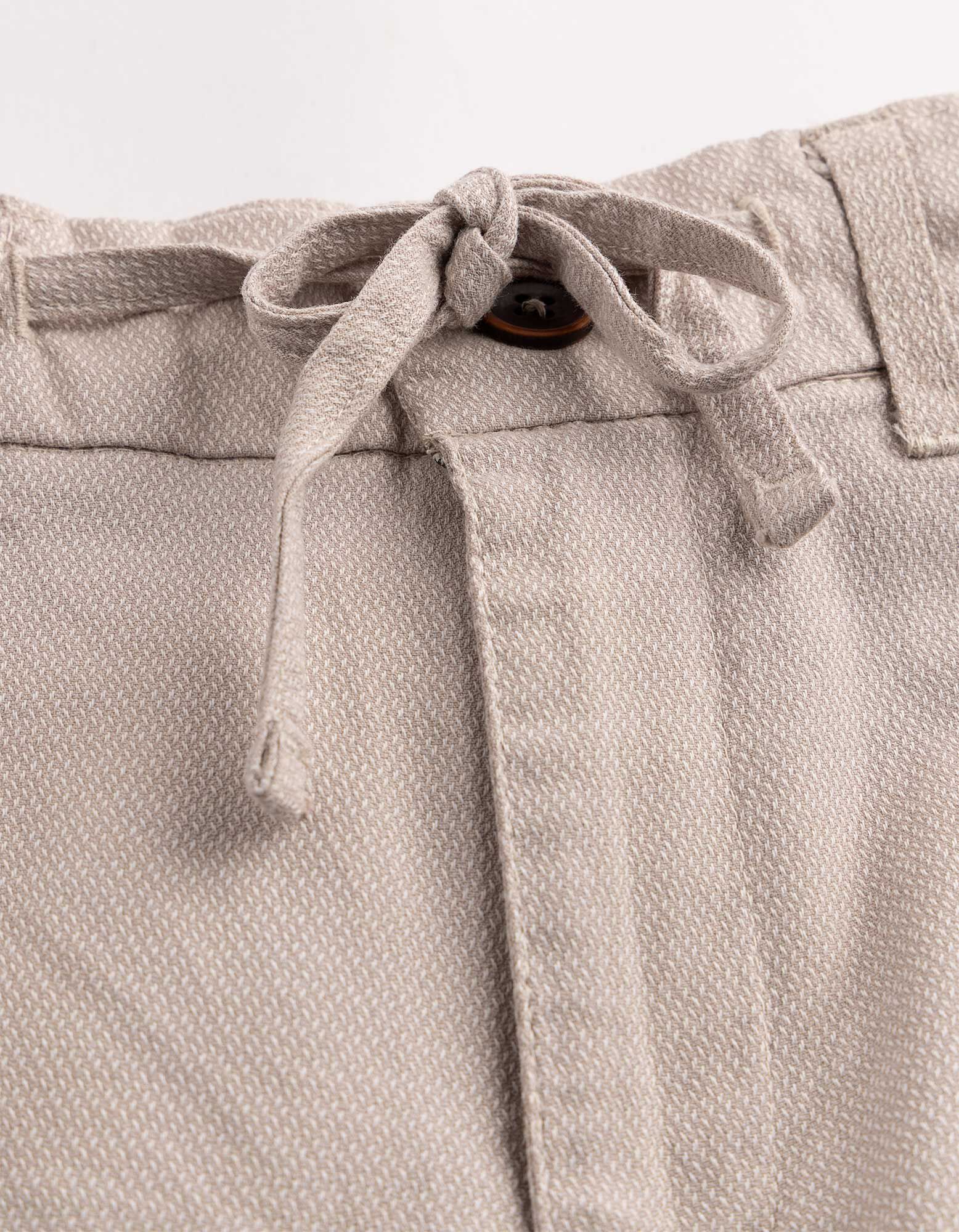 Chinohose - Tunnelzug am Saum - Beige