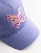 Basecap - Paillettenbesatz - lila