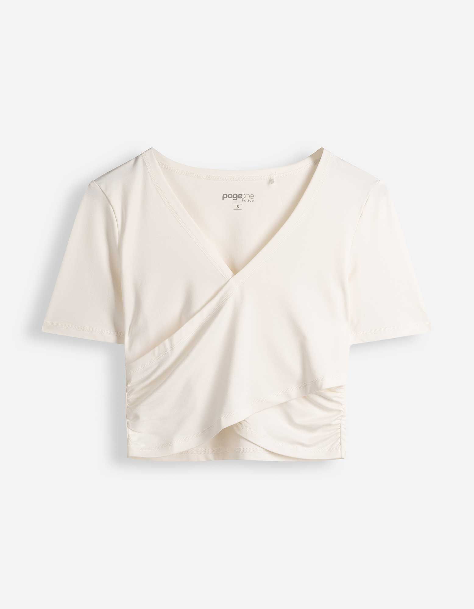 T-Shirt - Wickeloptik - Off-White