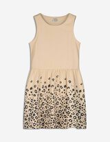 Jurk - Dierenprint - beige
