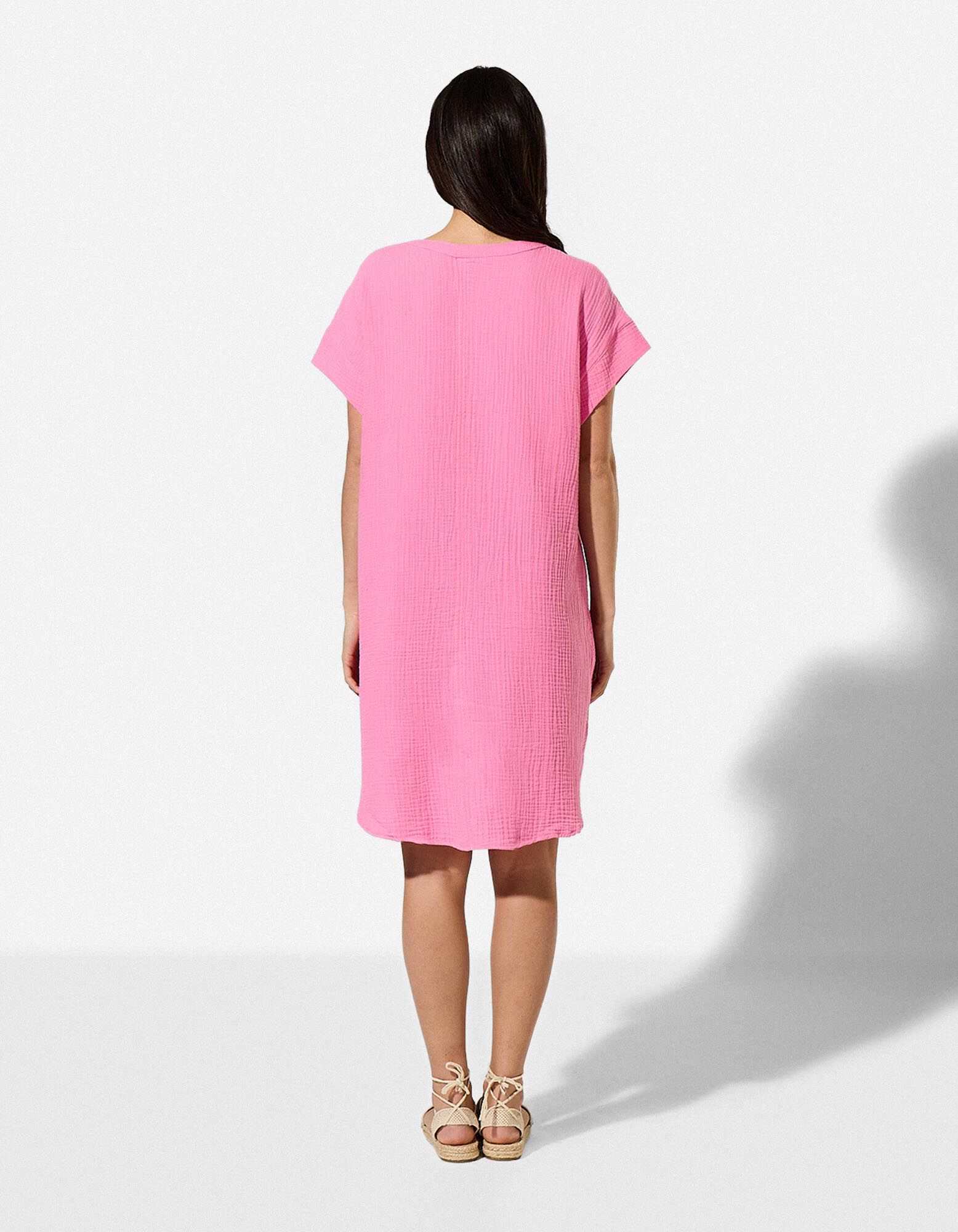 Kleid - Musselin - Pink