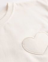 Sweatshirt - Brusttasche - wei&szlig;