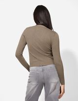 Strickjacke - Aufgesetze Taschen - dunkelgrau