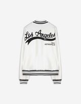 Giacca stile college - Stampa sul retro - bianco
