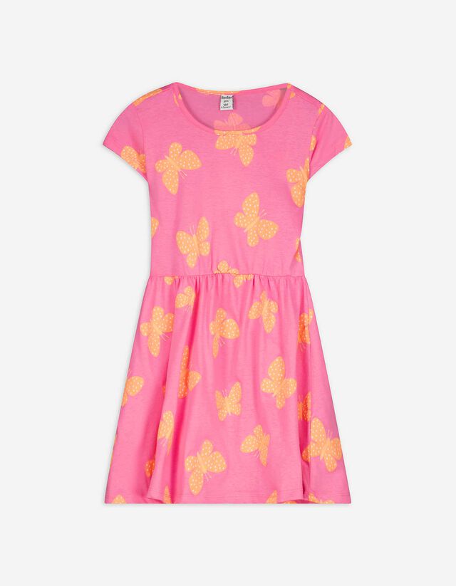 Kleid - Allover-Muster - pink