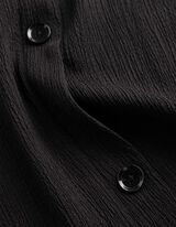 Blusenshirt - Knopfleiste - Schwarz