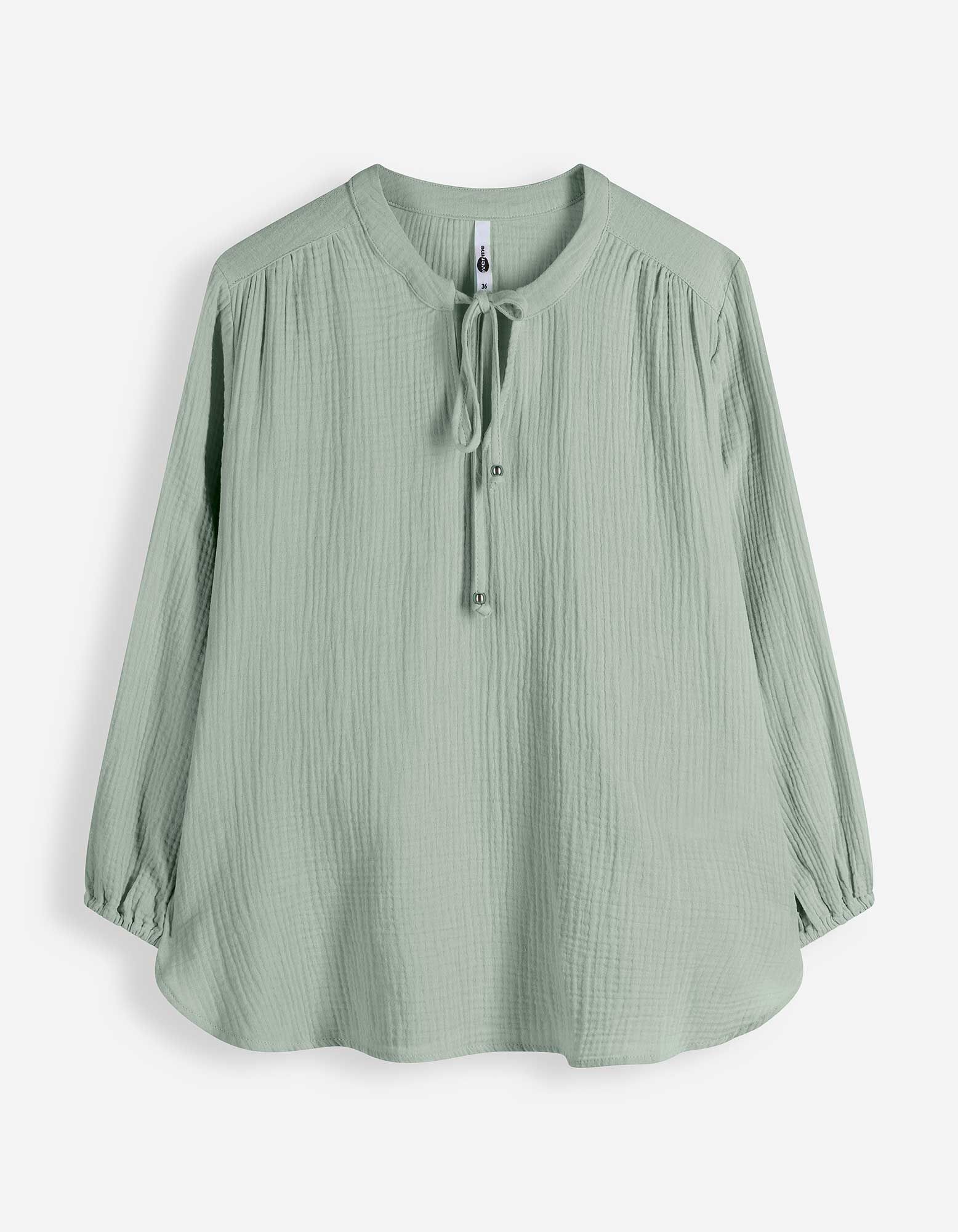 Bluse - einfarbig - Petrol
