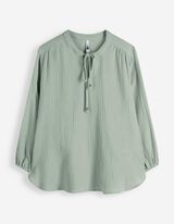Bluse - einfarbig - Petrol