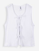 Bluse - einfarbig - wei&szlig;