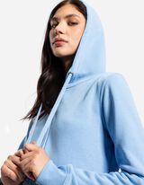 Dukserica sa kapuljačom - sa vezicom - svetlo-plava