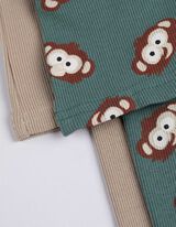 Ensemble pyjama composé d'un t-shirt à manches longues et d'un pantalon  - Lot de 2 - bronze