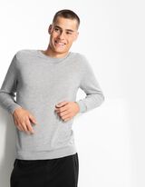 Marškinėliai ilgomis rankovėmis - Smulkus mezginys - sviesiai pilkas