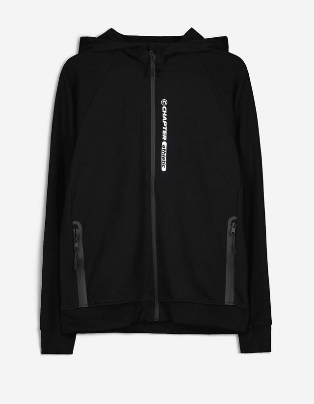 Felpa aperta - Regular Fit - nero