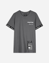 Tričko - Zadný výtlačok - tmavoseda