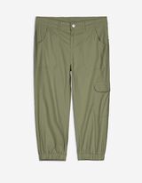 Capri hlače - Relaxed Fit - tamno zelena