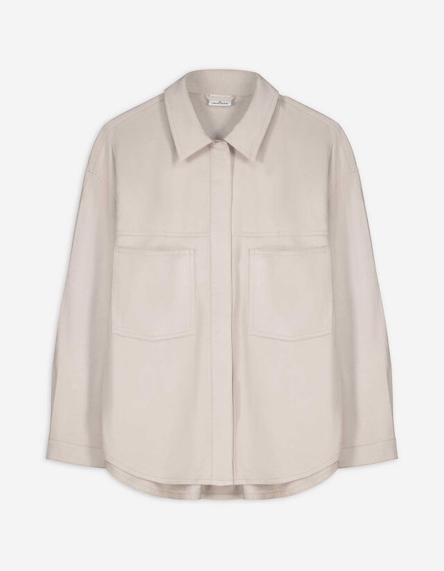 Hemd - einfarbig - beige