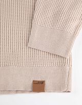 Maglione - A nido d'ape - beige