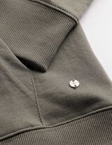 Sweatjacke - Kapuze mit Tunnelzug - gr&uuml;n