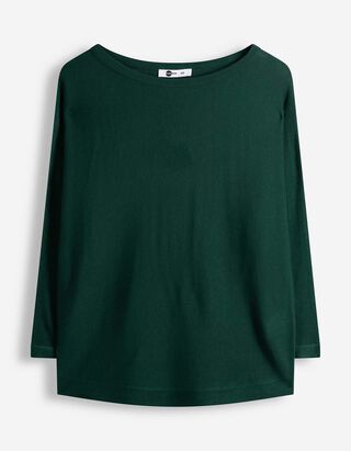 Strickpullover - Fledermaus&auml;rmel - Dunkelgr&uuml;n