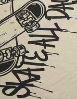 Marškinėliai su petnešėlėmis - Su paveikslėliais - smelio spalvos