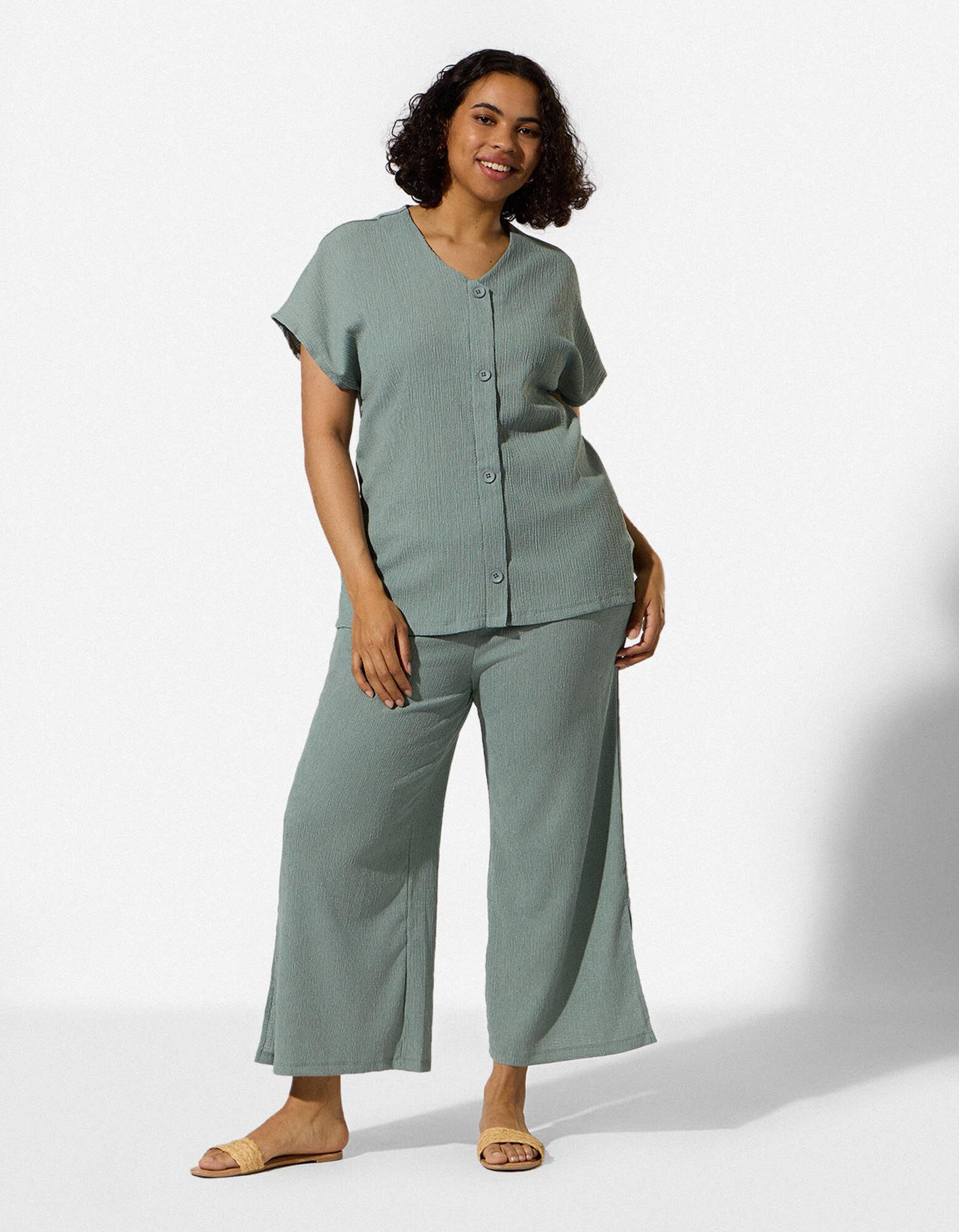 Pantalon - Longueur normale - p&eacute;trole