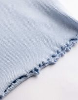 Top - Muschelsaum - Hellblau