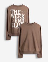 Sweatshirt - R&uuml;ckenprint - braun