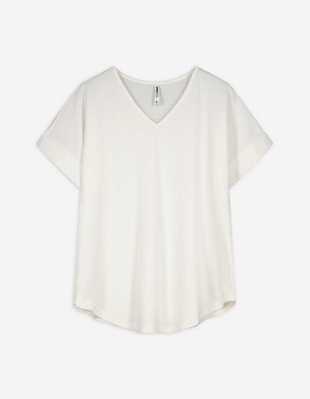 Shirt - V-hals - wit