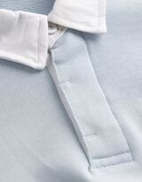 Sweatshirt - Polokragen - hellblau