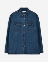 Bluse - dark blue denim - blau