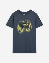 Tričko - Přední potisk - svetle  modra