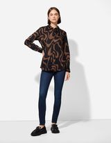 Blouse - Print all-over - zwart