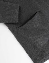 Cardigan - Tricot fin - Gri inchis