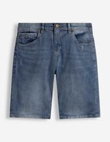 Jeansshorts - dark blue denim - Hellblau