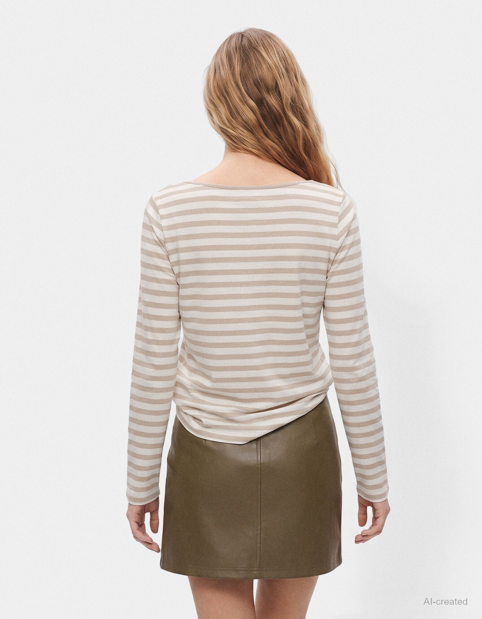 Langarmshirt - Streifen - Grau