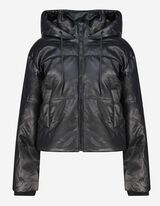 Damen Steppjacke - Lederoptik