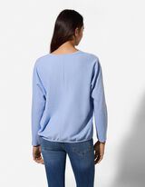 Langarmshirt - Fledermaus&auml;rmel - hellblau