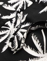 Maxikleid - Allover-Print - schwarz