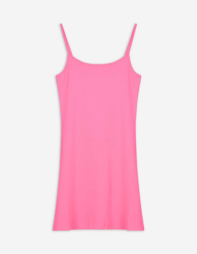 Kleid in A-Linie - Spaghettiträger - pink