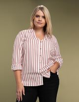 bluzka koszulowa - dekolt serafino - ciemny czerwony