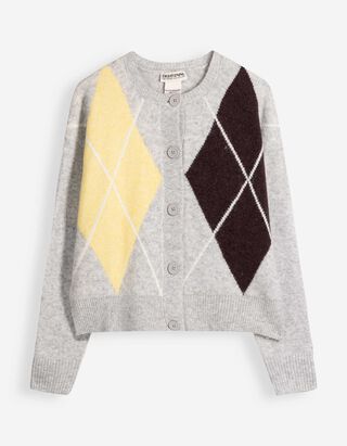 Vest - Jacquard - grijs