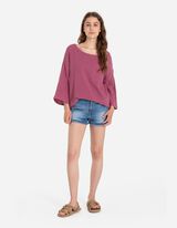 bluzka - Muślin - lila