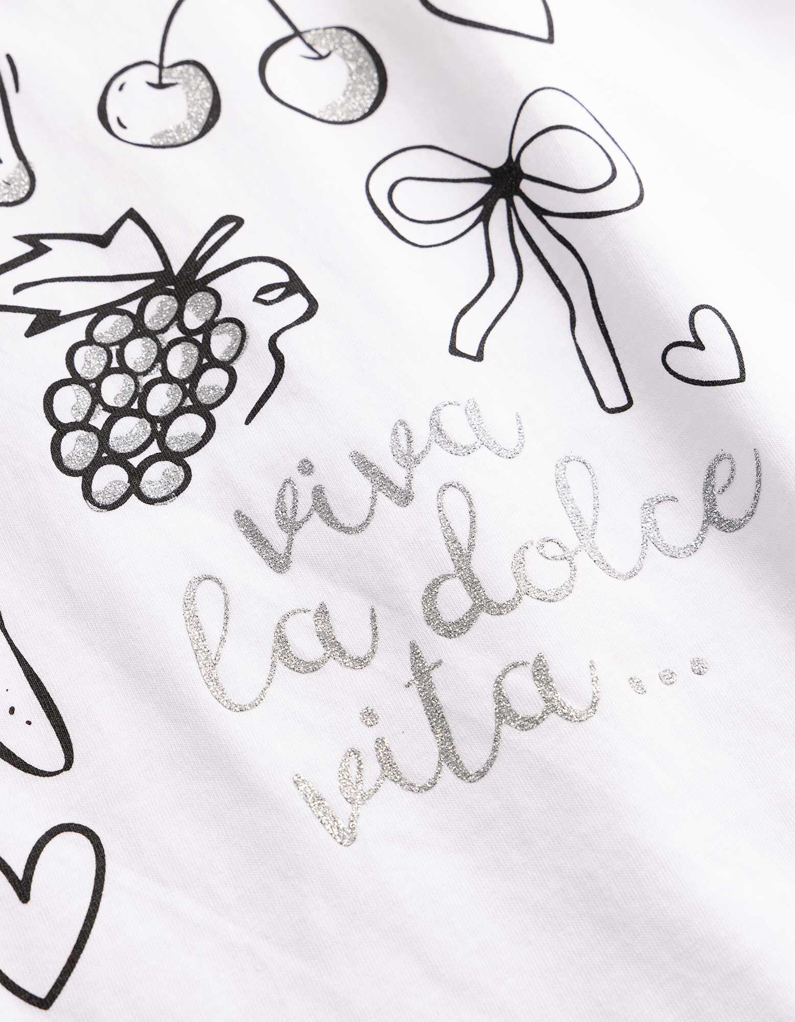 T-Shirt - Frontprint - Wei&szlig;