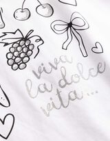 T-Shirt - Frontprint - Wei&szlig;